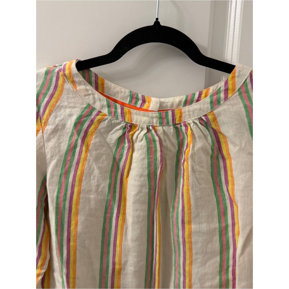 NWT $110 BODEN Katie linen striped blouse Top Sz 6/small - Picture 9 of 9